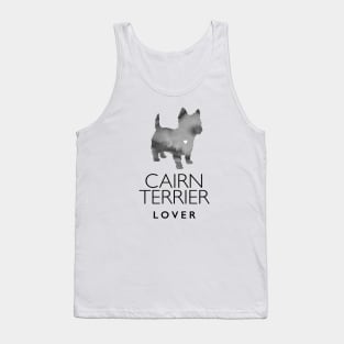 Cairn Terrier Dog Lover Gift - Ink Effect Silhouette Tank Top